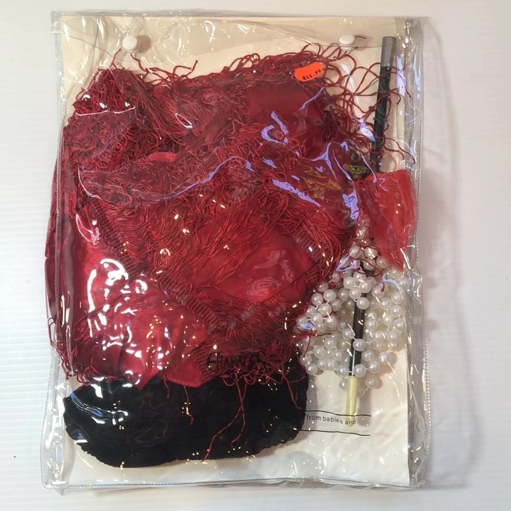 NWT Charades Fashion Flapper Halloween Costume Women’s Small Bonus Accessories